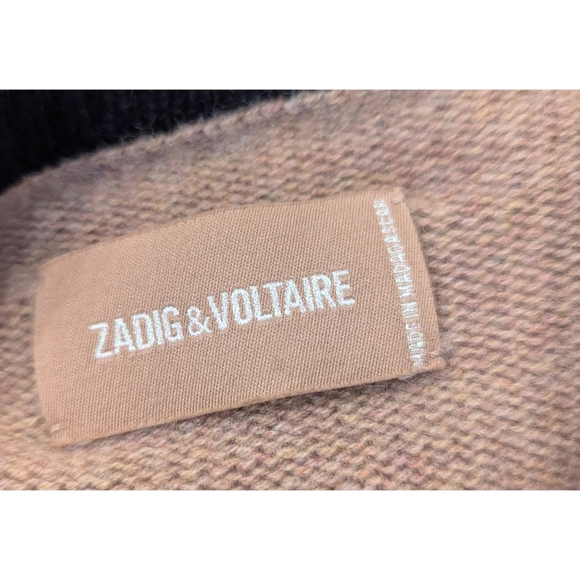 Zadig & Voltaire Markus Flash Lightning Bolt 100% Cashmere Sweater Size Small - Picture 3 of 7